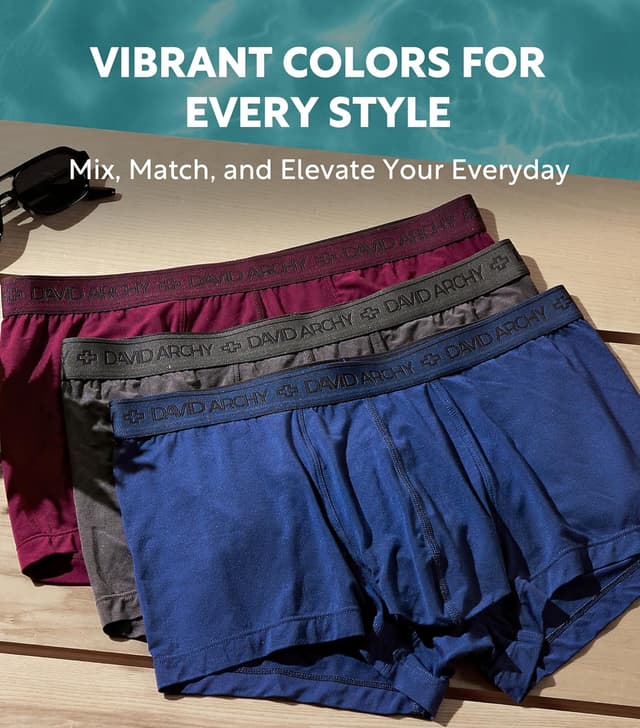 Thumbnail 5 de DAVID ARCHY Ultra Soft Modal Trunks 3-Pack 🩲
