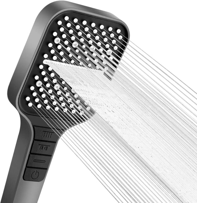 Detalle de VEHHE Duschkopf mit 7 Strahlarten, Regendusche und Stopptaste (½")