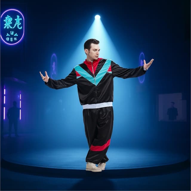 Thumbnail 3 de TK Gruppe Timo Klingler Trainingsanzug neon 80er