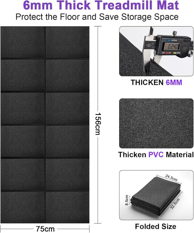 Detalle de Vanexiss Treadmill Mat 156x75cm