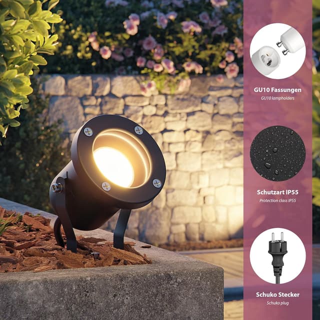 Thumbnail 3 de ledscom.de Proiettore MIBU esterni con lampadina GU10 473 lm