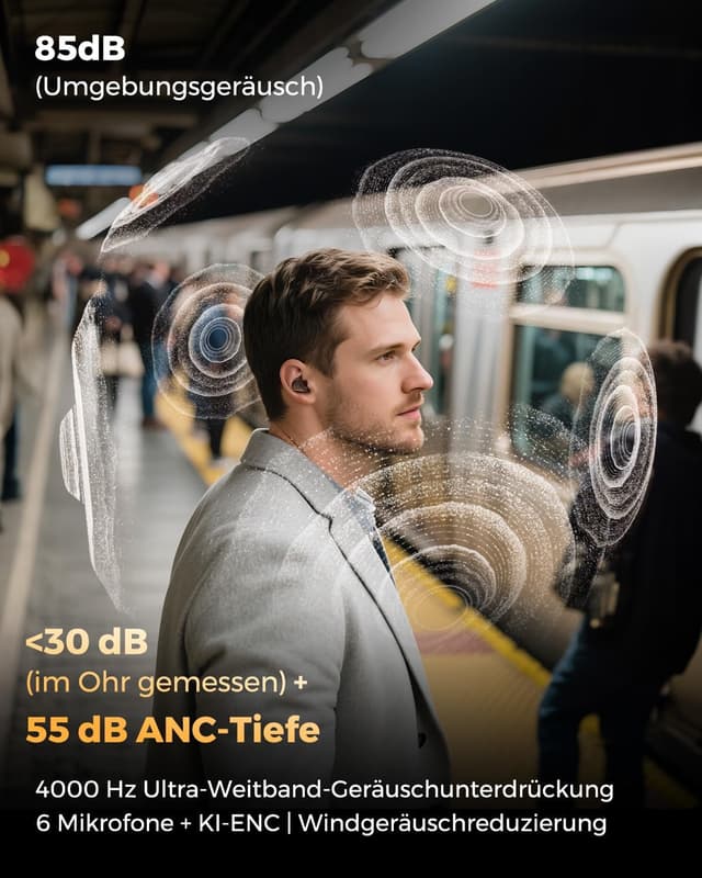 Detalle 2 de SoundPEATS H3 Bluetooth In-Ear mit 55 dB ANC