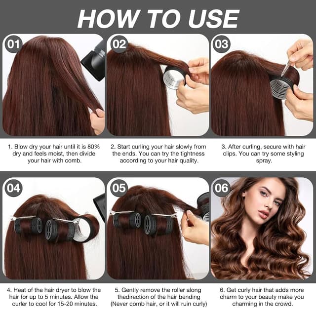 Thumbnail 4 de 50 Stück Lockenwickler 4 Größen 💇