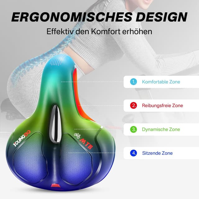 Thumbnail 1 de YOUNGDO Fahrradsattel Gel Komfort Sitz