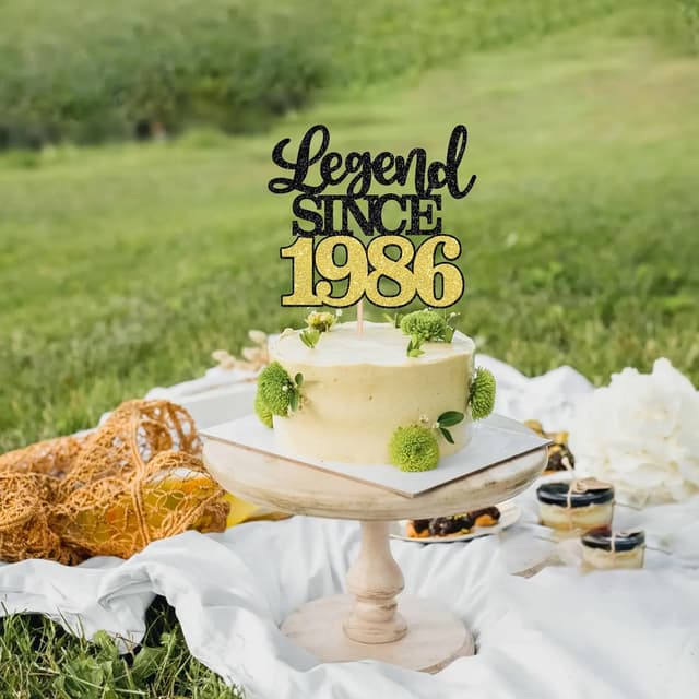 Thumbnail 3 de Aufschrift Legend Since 1986 Kuchen-Topper 40