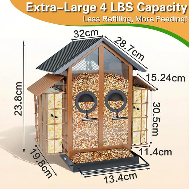 Thumbnail 5 de SIOTMERA Bird Feeders Hanging 4LB