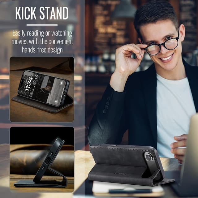 Thumbnail 6 de Monweicz Hülle für iPhone17 Air Flip Case Schwarz