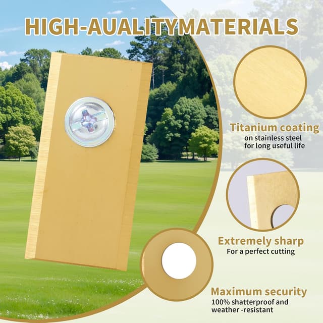 Detalle de Lot de 36 lames pour robot tondeuse DUBUOZA (acier inoxydable et titane) compatibles Worx Landroid