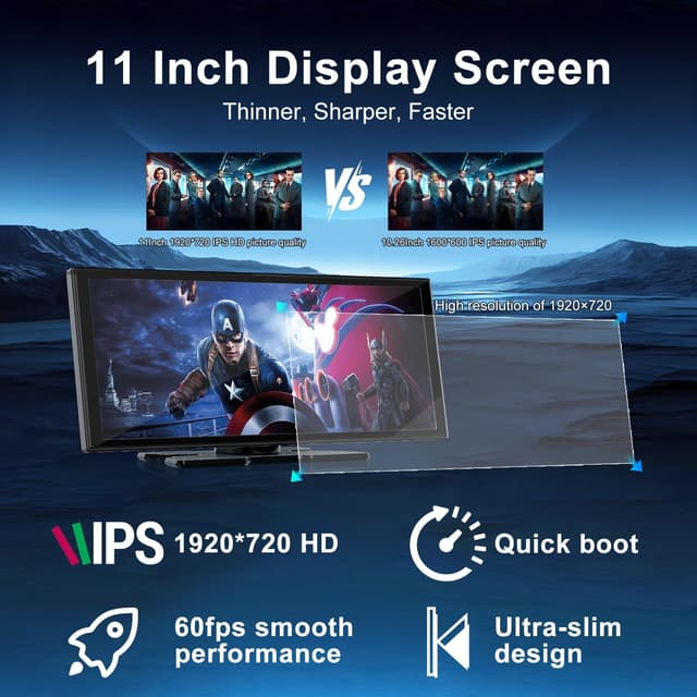 Thumbnail 4 de 11" CarPlay Screen Wireless Car Stereo