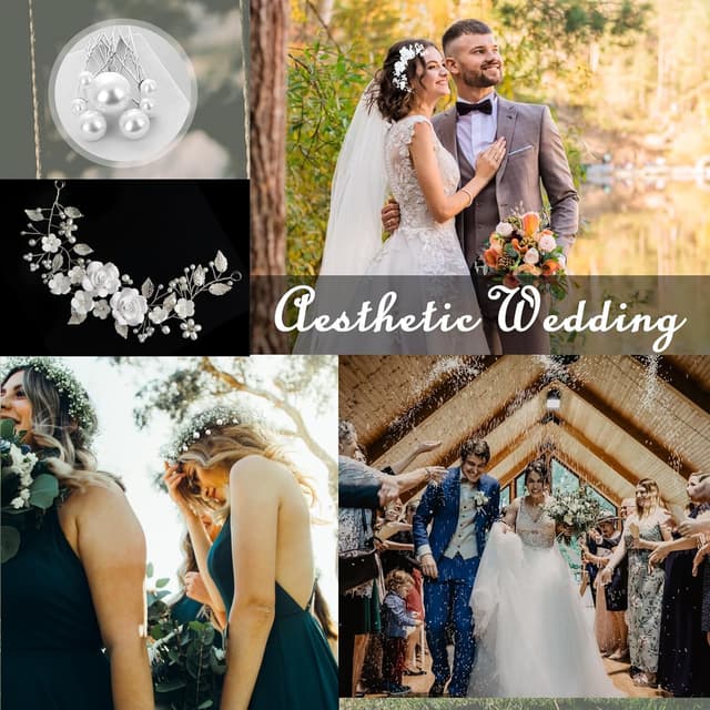 Thumbnail 6 de Bridal Pearl Hair Accessories Set 11pcs