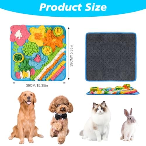 Detalle de OSDUE Alfombra Olfativa para Perros Snuffle Mat lavable a máquina 39x39 cm