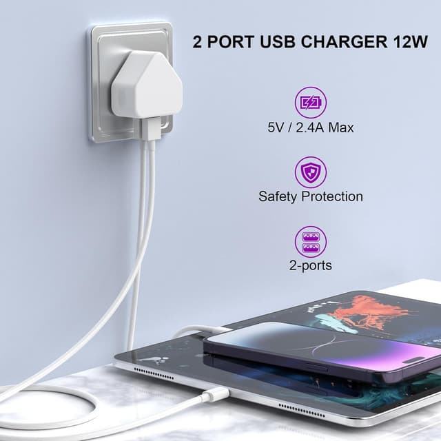 Detalle 2 de Apple iPhone Charger 2.4A 2‑pack with 4 Lightning Cables