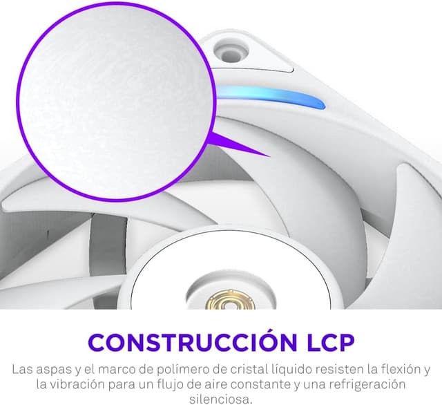 Thumbnail 2 de NZXT F240X Ventilador Rendimiento Marco Único 2x120 PWM RGB Blanco