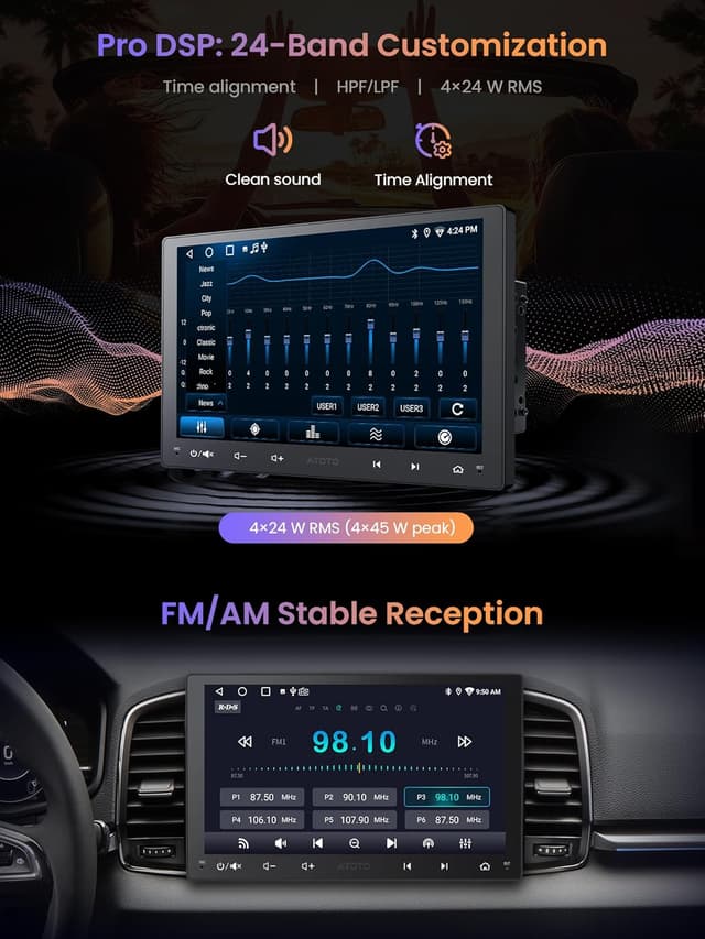 Thumbnail 6 de ATOTOZONE Android Autoradio 2 Din 9 Pouces