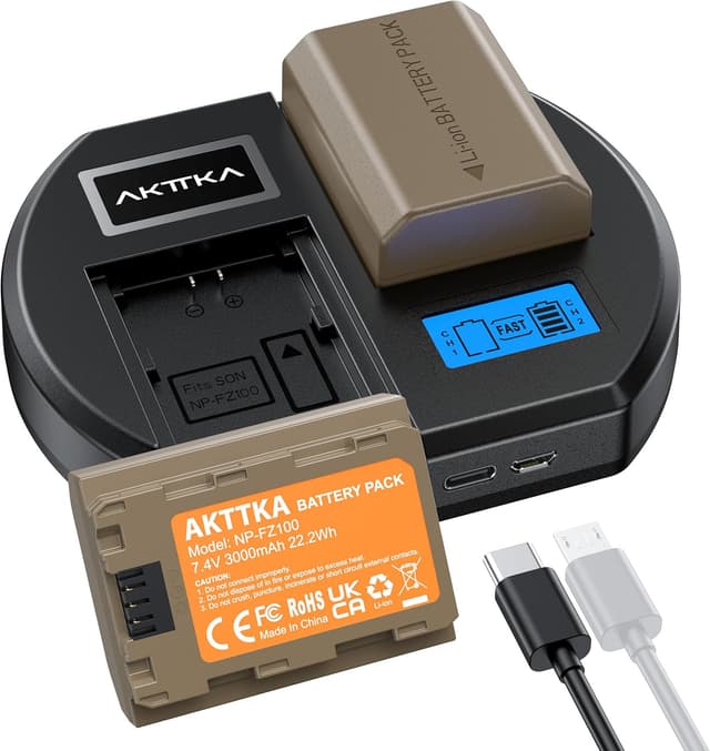 Detalle de AKTTKA NP-FZ100 3000mAh 2-pack per Sony