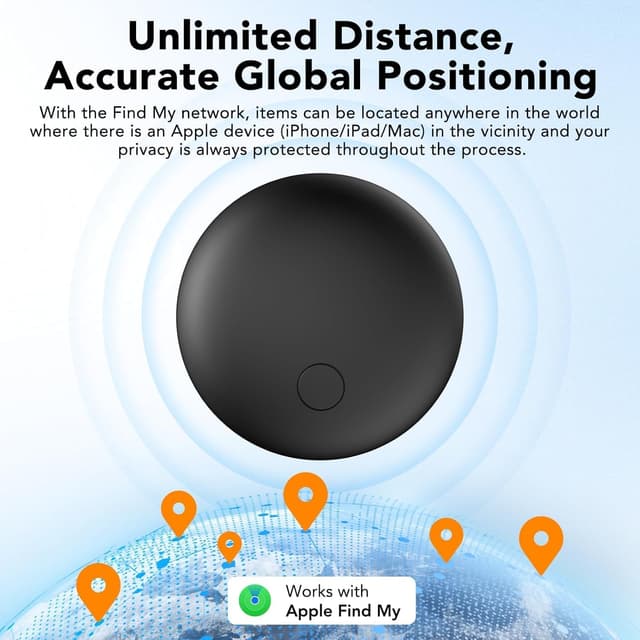 Detalle 2 de CASCHO Air Tracker Tags 4-Pack for Apple Find My (iOS Only) — Waterproof Bluetooth Item Finders with Replaceable Battery