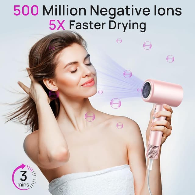 Detalle 2 de CONFU Hair Dryer 110000 RPM ionic blow dryer ๐โ