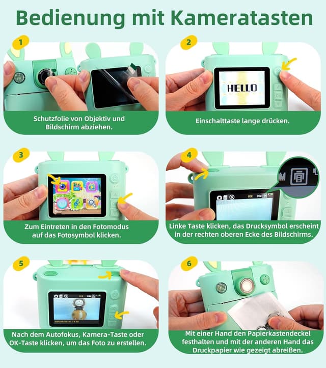 Detalle de Kinderkamera für Sofortbilder mit 32 GB