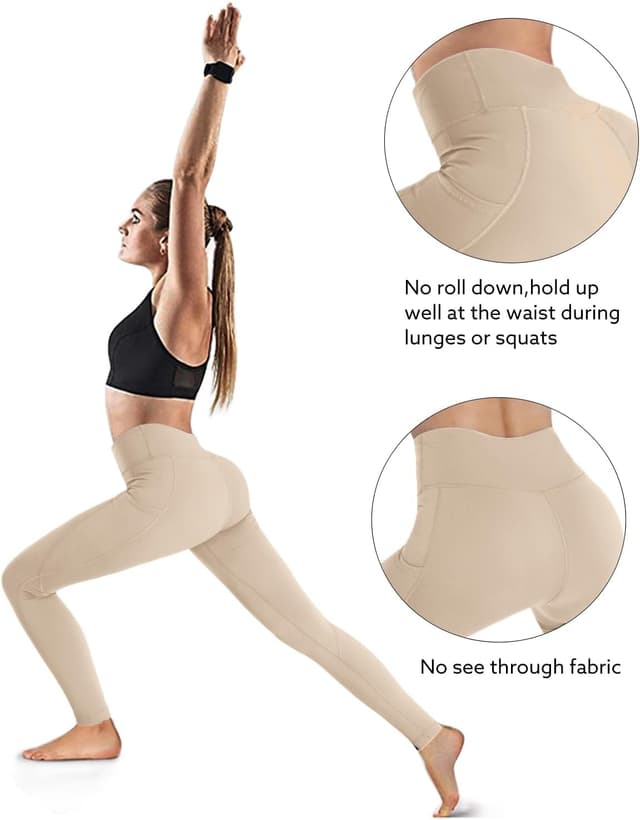 Thumbnail 3 de OUGES High Waist Yoga Pants with Pockets