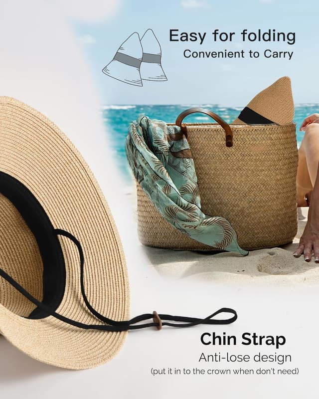 Thumbnail 2 de FURTALK Beach Straw Hat 55–59 cm 👒
