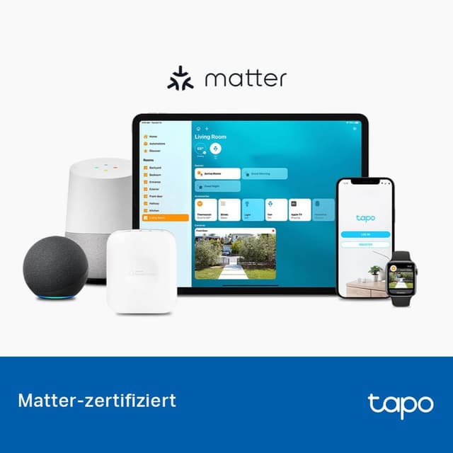Detalle 2 de TP-Link Tapo L535E Matter-zertifizierte smarte WLAN-Lampe E27 mit Alexa, Siri & Google Assistant