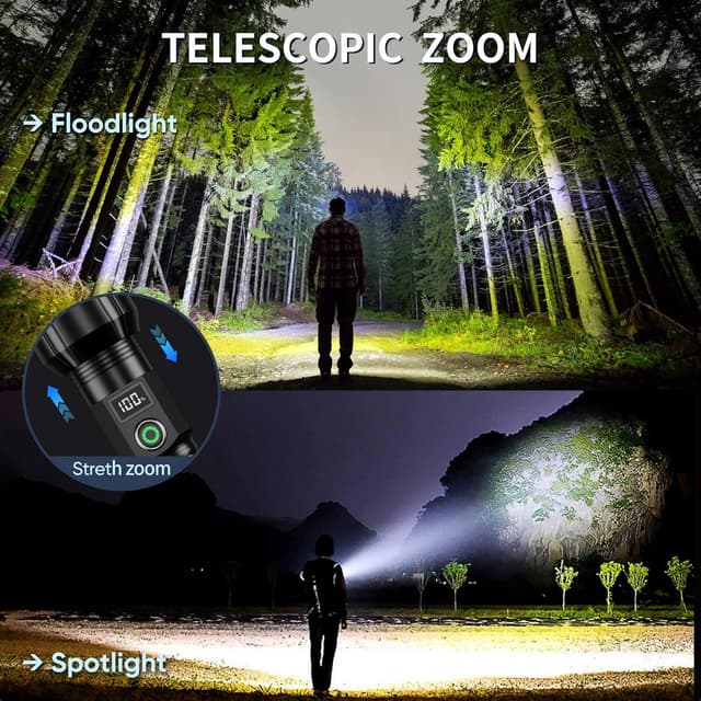 Thumbnail 4 de K Kasonic linterna LED recargable con zoom