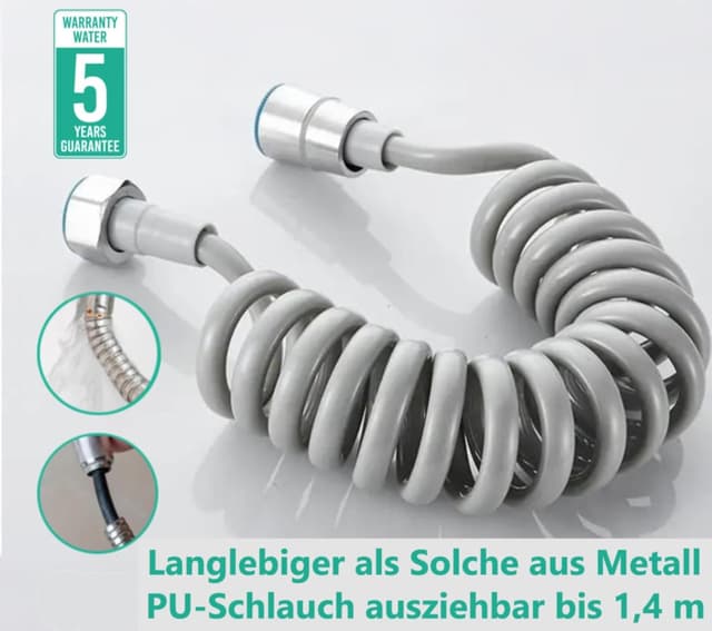 Detalle de Chill House Kit doccetta per bidet in acciaio inox 304 con doccino e rubinetto 2 vie, idroscopino ad alta pressione