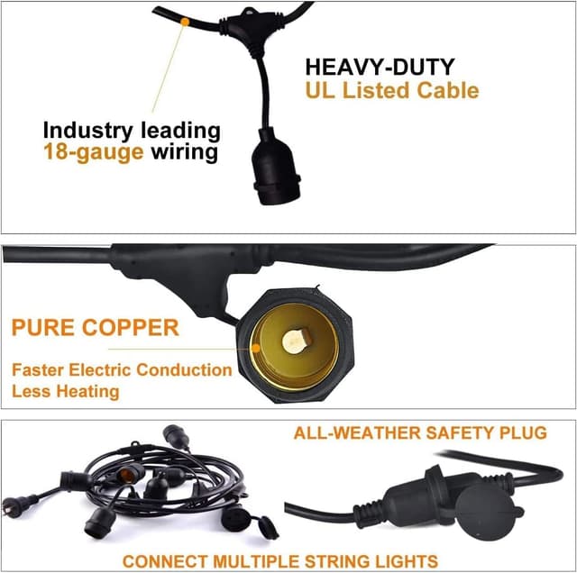 Detalle 2 de Svater Outdoor string lights 29 m LED