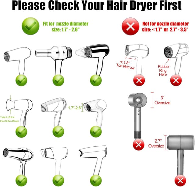 Detalle 2 de Hairizone Universal Haar-Diffusor für Locken & Wellen – passend für Föhndüse D = 1,7–2,6