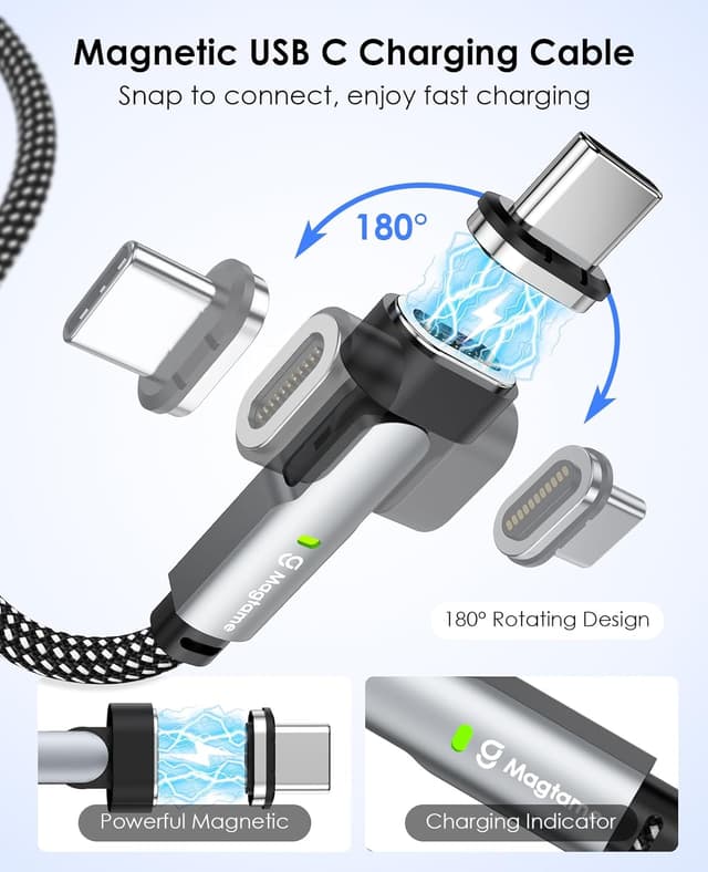 Thumbnail 1 de Magtame 100W câble USB-C magnétique 90°