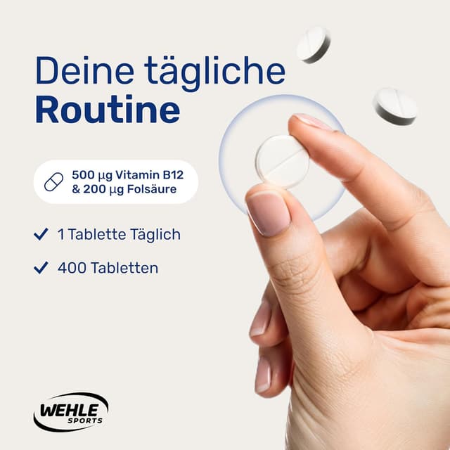Detalle de Vitamin B12 hochdosiert 500 µg, 400 Tabletten