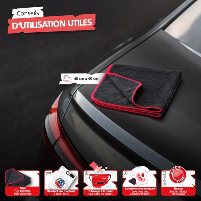 Thumbnail 6 de Chiffons microfibres Springer ZX1300 (lot de 4) 40 x 40 cm – anti-rayures, ultra absorbants, sans peluches