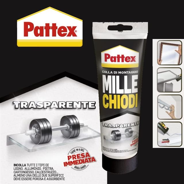 Thumbnail 2 de Pattex Millechiodi Trasparente 200g adesivo multiuso
