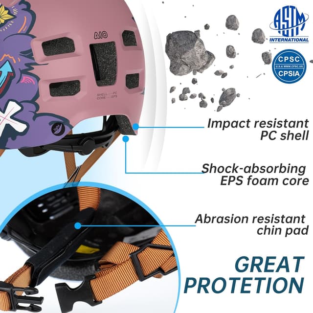 Detalle 2 de GLAMVILLA Skaterhelm Ultraleicht 260 g