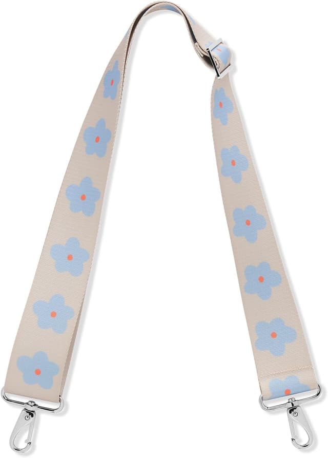 Thumbnail 6 de Expatrié tracolla per borsa Jeanne cerchi blu con cintura intercambiabile regolabile