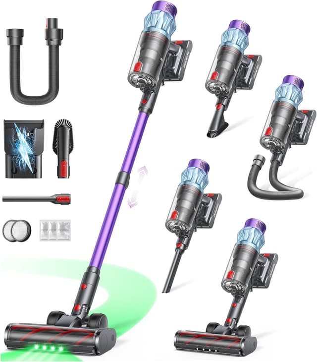 Detalle de Cordless Vacuum Cleaner 65min 600W 50KPA Stick Vacuum Cleaner 🧹