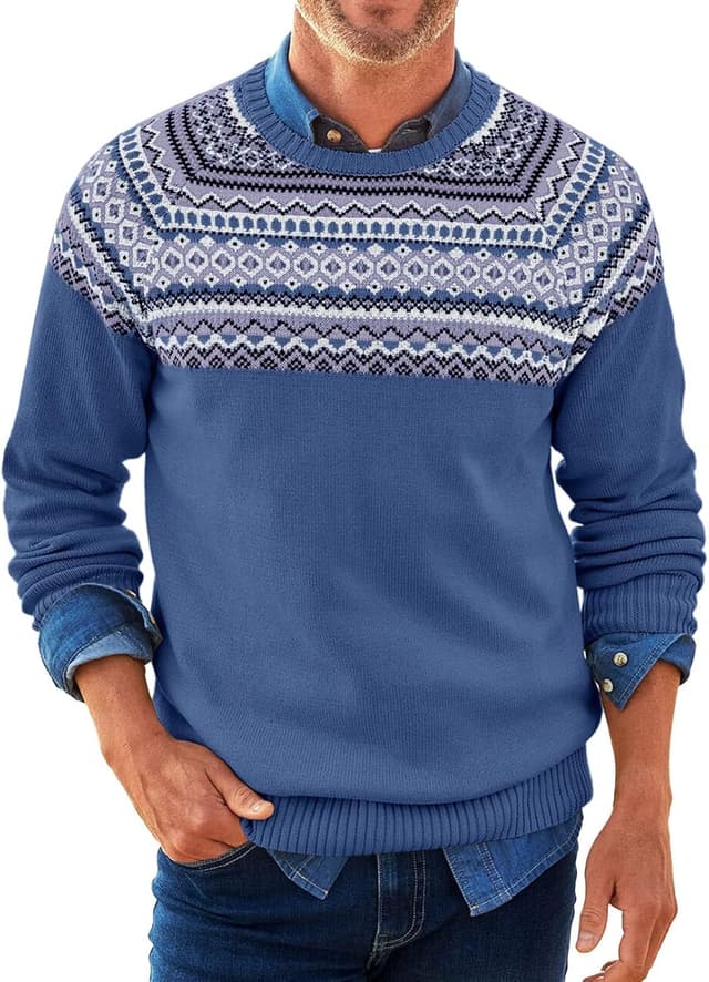 Imagen de Runcati Maglione da uomo scollo rotondo invernale en OfertitasTOP