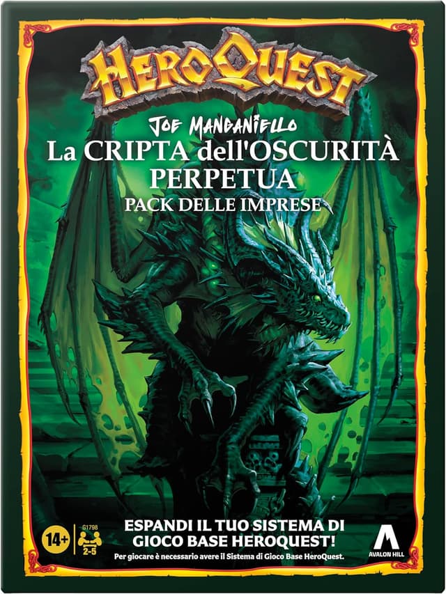 Detalle de HeroQuest Crypt of Perpetual Darkness: espansione premium con imprese, carte speciali e miniatura del drago