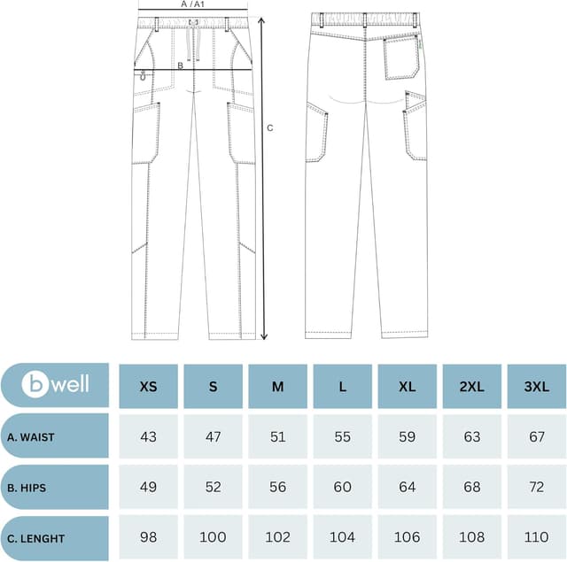 Thumbnail 4 de B-well Dante pantaloni sanitari 165 g/m² 🩺