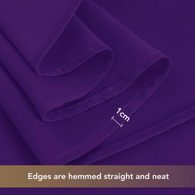 Detalle de Sancua Rectangular Polyester Tablecloth (54 x 108 in) – Washable, Wrinkle-Resistant, Purple, 8-Pack