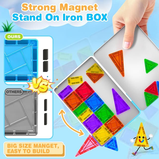 Detalle de Subtail Magnetic Tiles 54 piece travel set