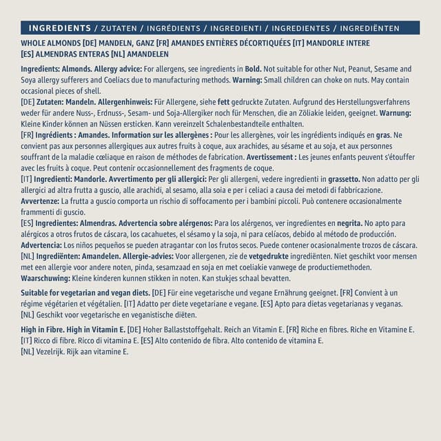 Thumbnail 6 de by Amazon Mandeln aus Kalifornien (200 g) – reich an Ballaststoffen