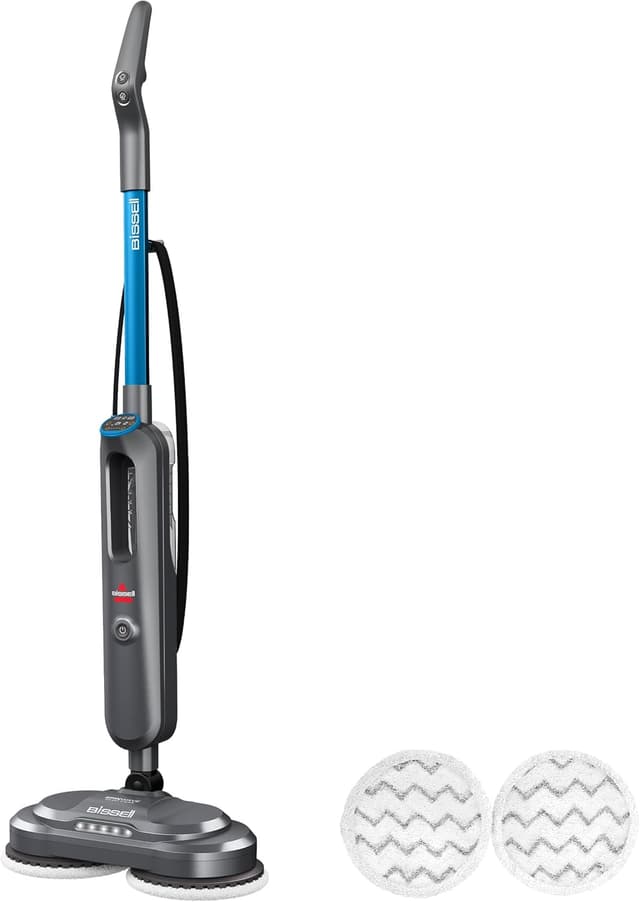 Detalle de BISSELL Spinwave SmartSteam All-in-One Steam Mop 3897A with LED Headlights and Swivel Steering