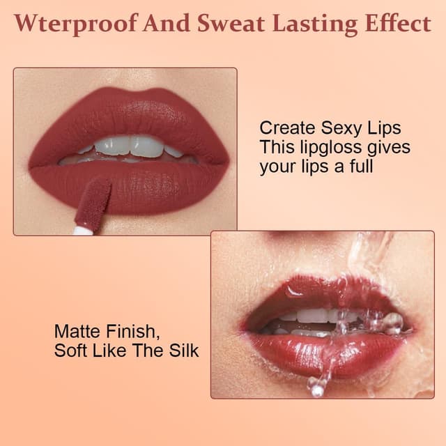 Detalle 2 de Coffret ALIIP de 12 rouges à lèvres mats liquides — teintes pigmentées, finition confortable