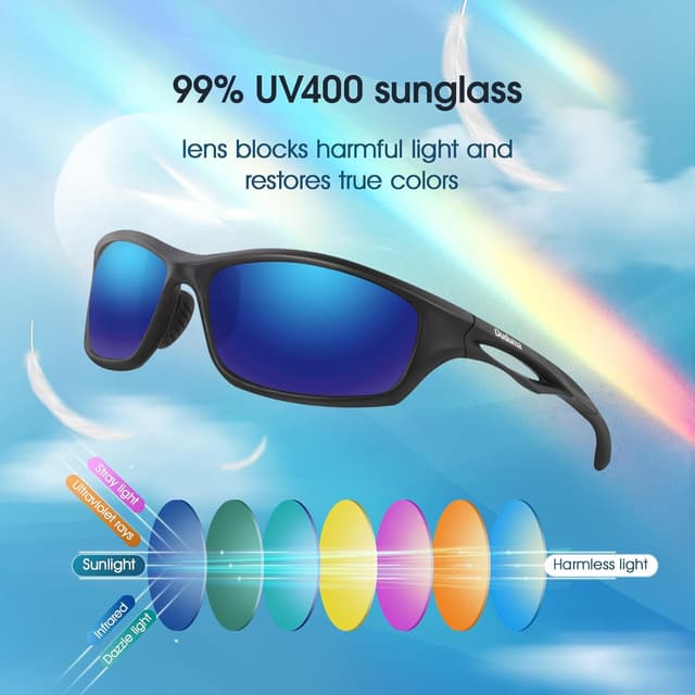 Detalle de Duduma Polarised Sports Sunglasses with UV Protection (TR90) – for Fishing, Running, Cycling & More