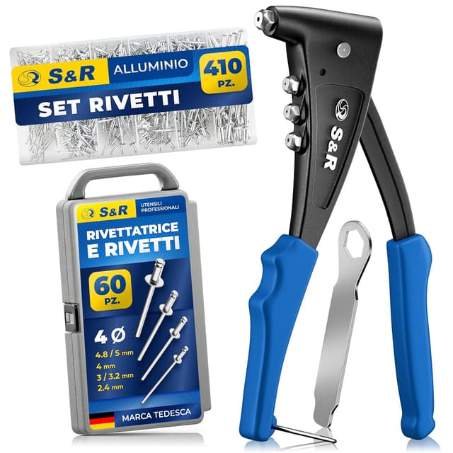 Detalle de S&R Rivettatrice Manuale Professionale 470 pezzi