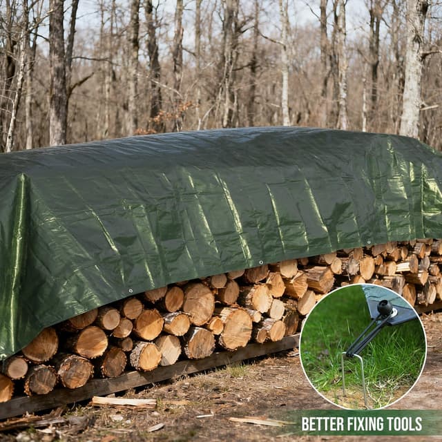 Thumbnail 1 de PVEGOS 130GSM Waterproof Tarpaulin 3m x 3m