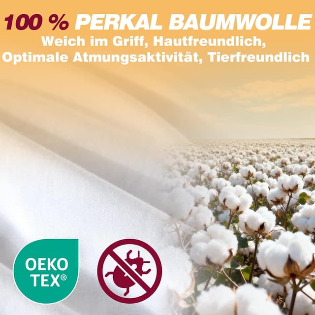 Detalle de BedFabtasy Feder- und Daunendecke 135x200 cm (ganzjährig) – Oeko-Tex & RDS zertifiziert