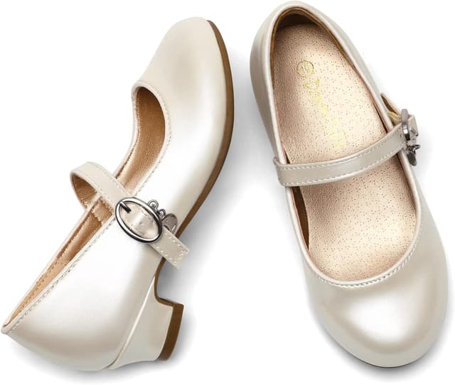 Detalle 2 de Dream Pairs ballerines Mary Jane pour fille avec talon de 3 cm et bride réglable