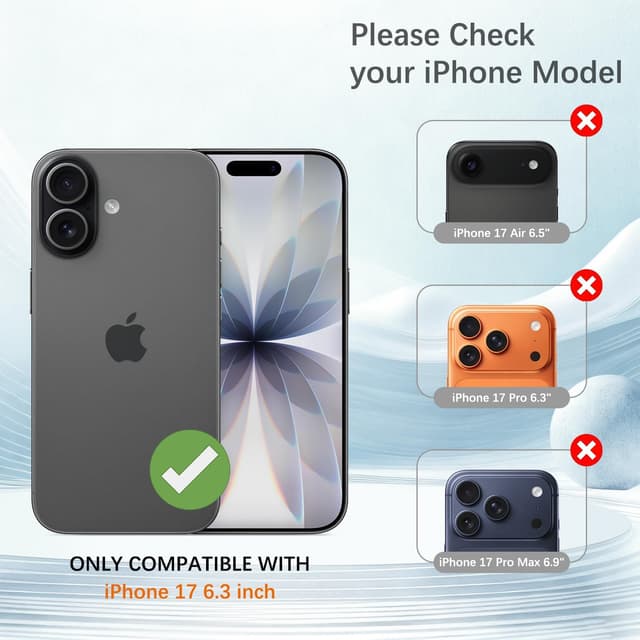 Detalle 2 de DiaryTown Handyhülle Wallet für iPhone 17 (6,3") – Leder-Flip-Case mit Kartenfach, Ständer und Magnetverschluss